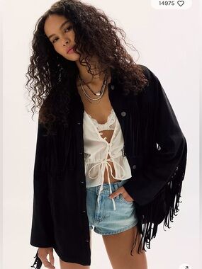 WE THE FREE Fringe out Vegan Suede Jacket